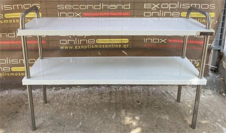 Ραφιέρα Ανοξείδωτη Διπλή Επιτραπέζια – 109 x 33,2 x 76,3 cm – INOMAK RD311