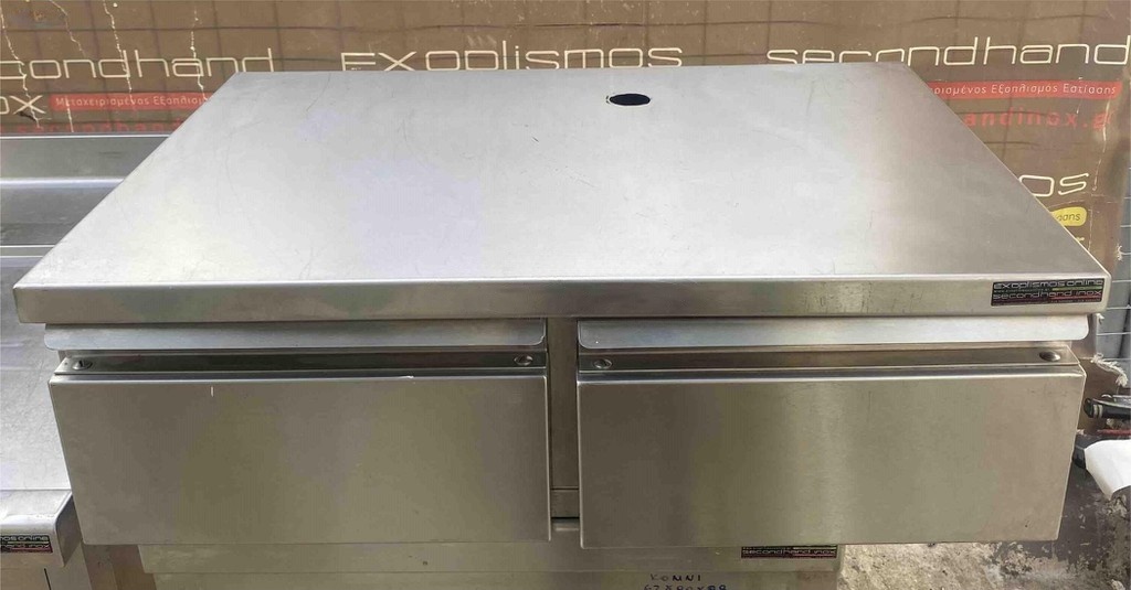 Συρτάρι Διπλό Ανοξείδωτο – 2 x GN 1/2 Βάθους 10 cm – 80 x 59 x 24 cm