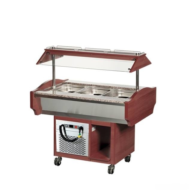 Βιτρίνα Μπουφέ Σαλατών Salad Bar Συντήρησης – 3 x GN 1/1 ή 6 x GN 1/2 – 120 x 90 x 87/132 cm